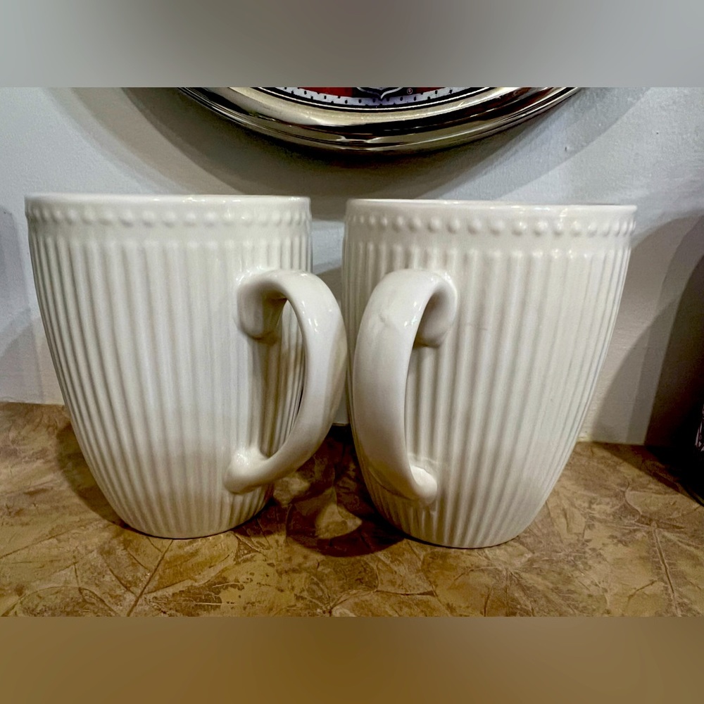 Ensembles de 2 tasses blanche en porcelaine